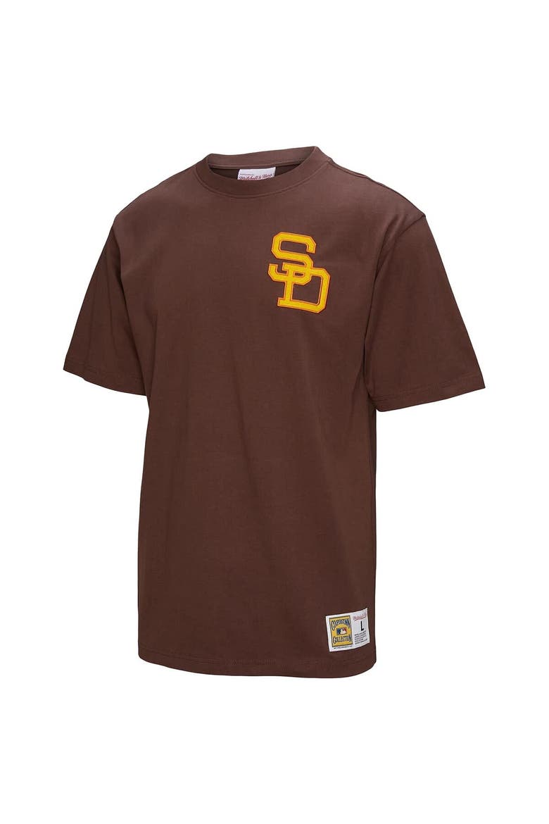 Men's Mitchell & Ness Tony Gwynn Brown San Diego Padres Legends Collection Vintage Logo T-Shirt, Alternate, color, Brown