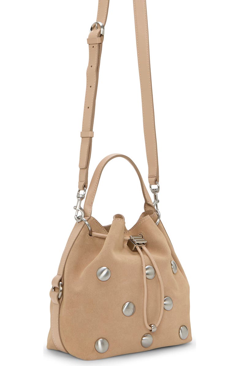Vince Camuto Pippa Stud Leather Bucket Bag, Alternate, color, Medium Brown
