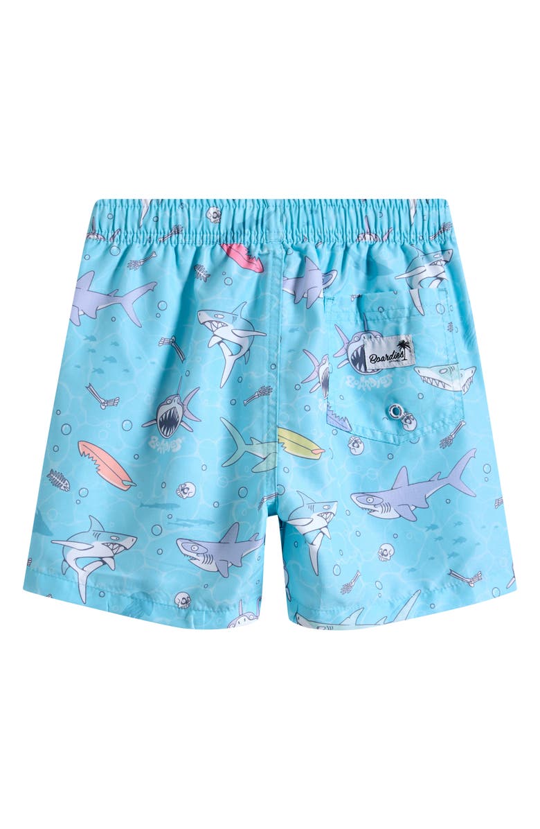 Boardies Kids' Sharky Waters Swim Trunks, Alternate, color, Blue