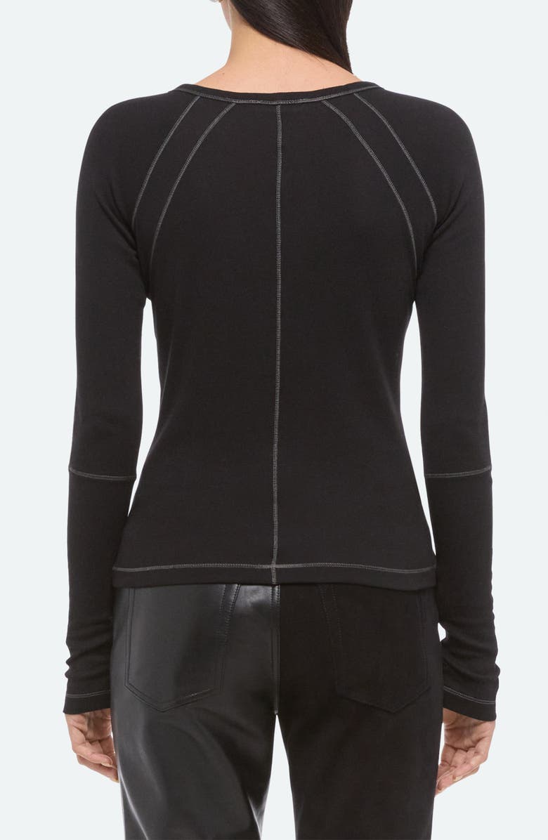 Helmut Lang BMX Raglan Top, Alternate, color, Black