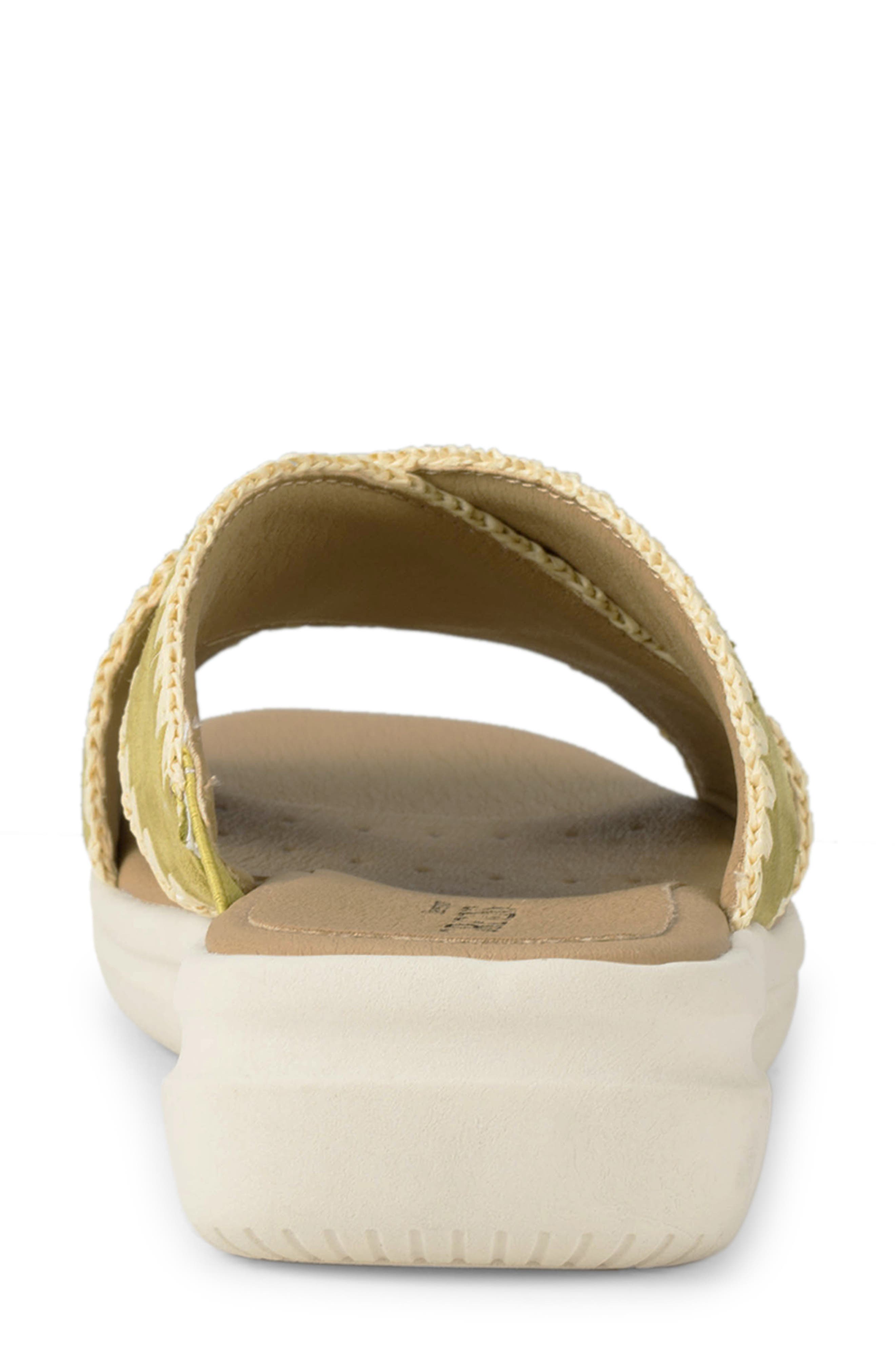 Dolinda Slide Sandal, Alternate, color, KELP SUEDE