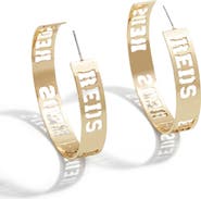 WEAR by Erin Andrews x Baublebar Cincinnati Reds Large Cutout Hoop Earrings