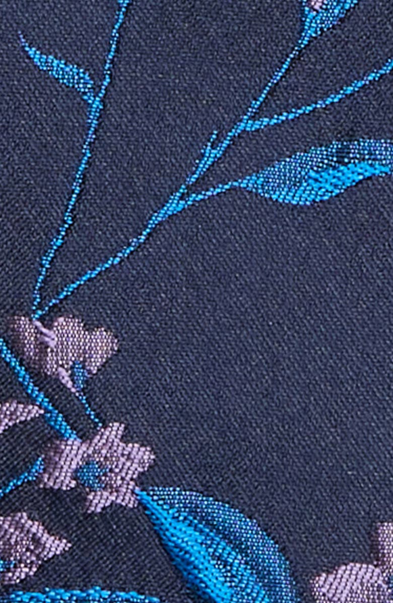 SUGARLIPS Nicole Floral Jacquard Minidress, Alternate, color, Navy-Multi