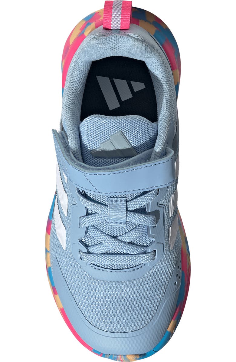 adidas Kids' Fortarun 4.0 Running Shoe, Alternate, color, Glow Blue/ Grey Met./ Pink