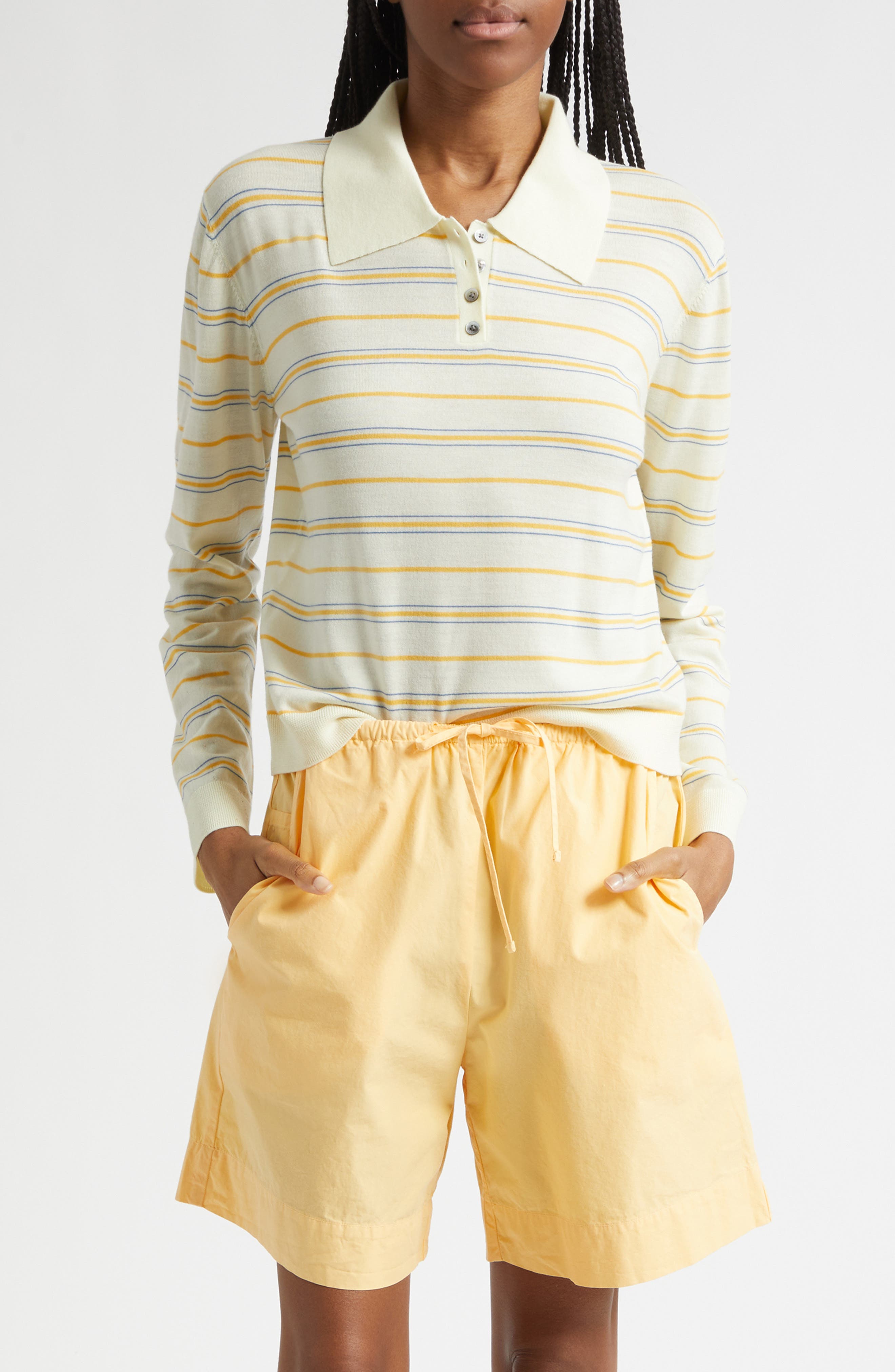 James Stripe Merino Wool Polo - image 3