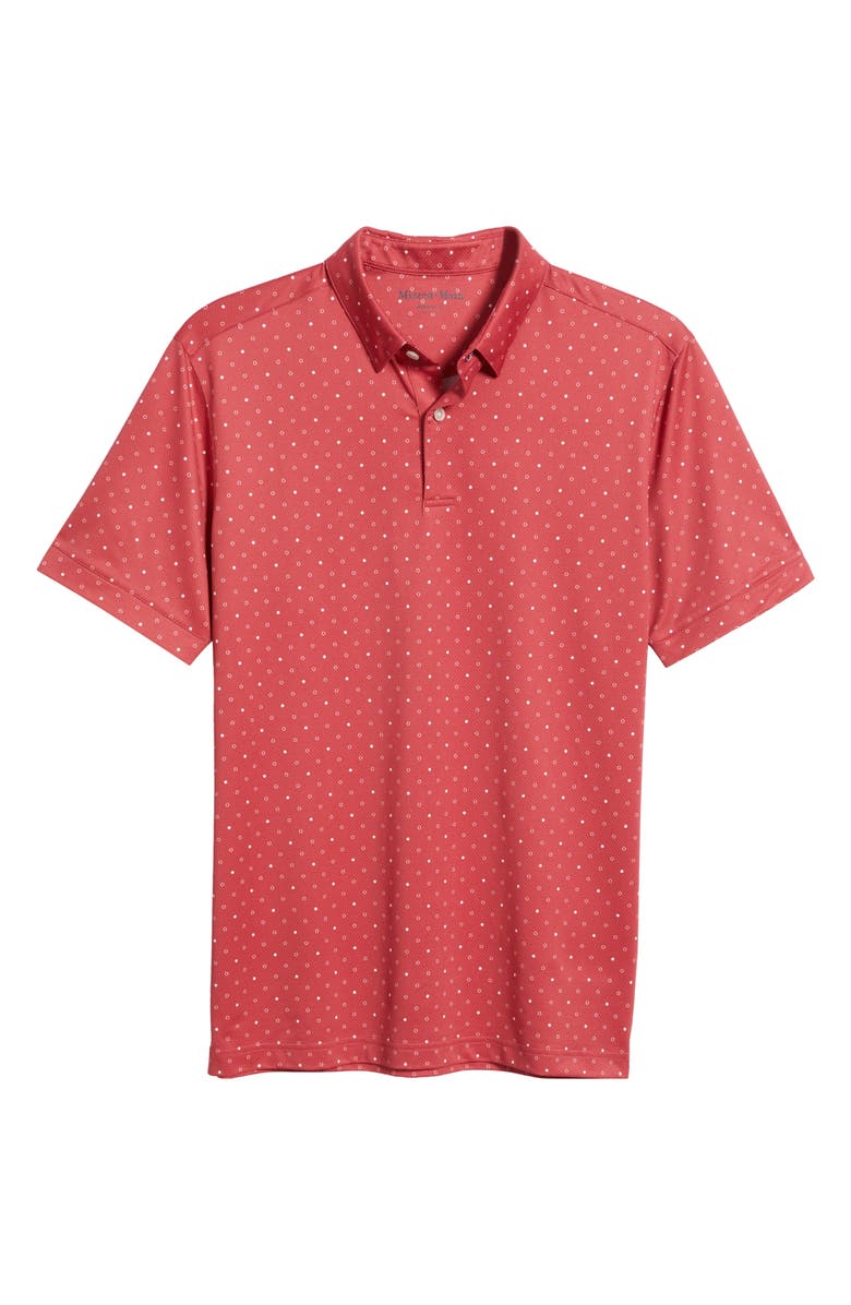 Mizzen+Main Halyard Trim Fit Dot Print Polo, Alternate, color, Red Clay Dot