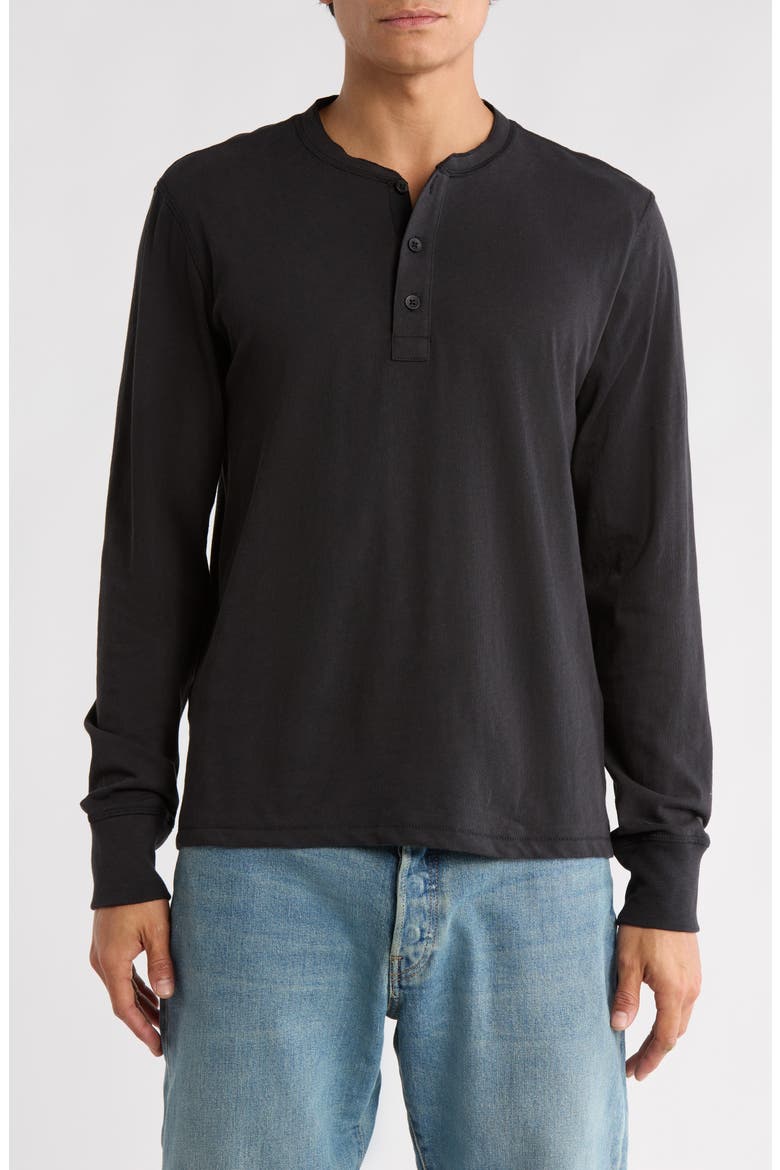 Classic Slub Jersey Henley, Main, color, BLACK