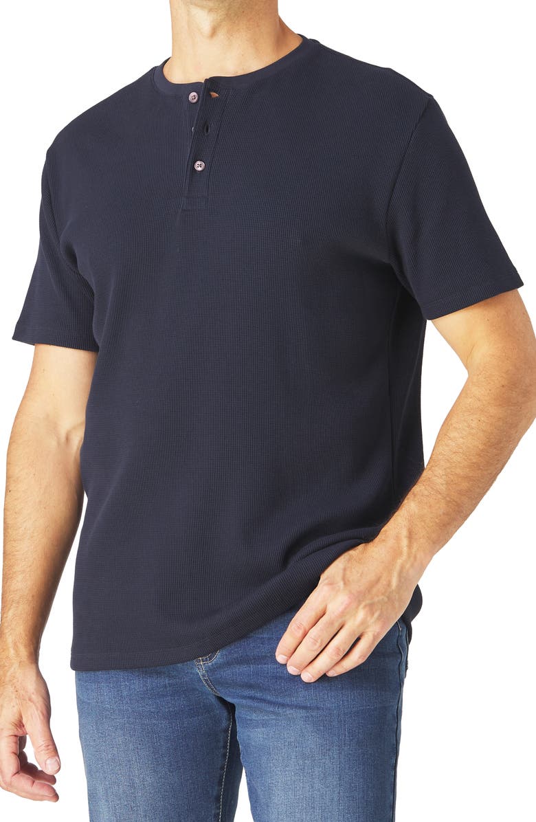 Slate & Stone Short Sleeve Waffle Knit Henley, Main, color, 