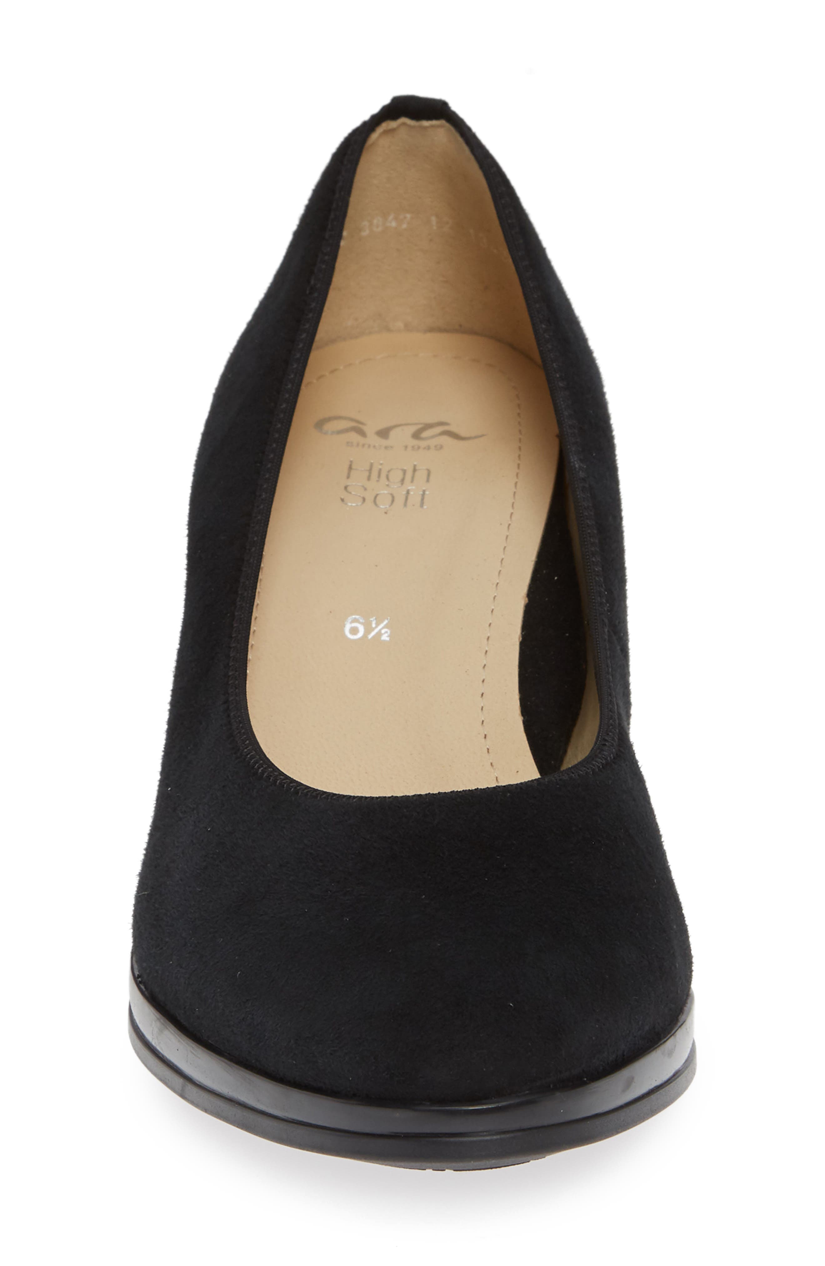 ara Ophelia Pump, Alternate, color, Black/ Black Suede