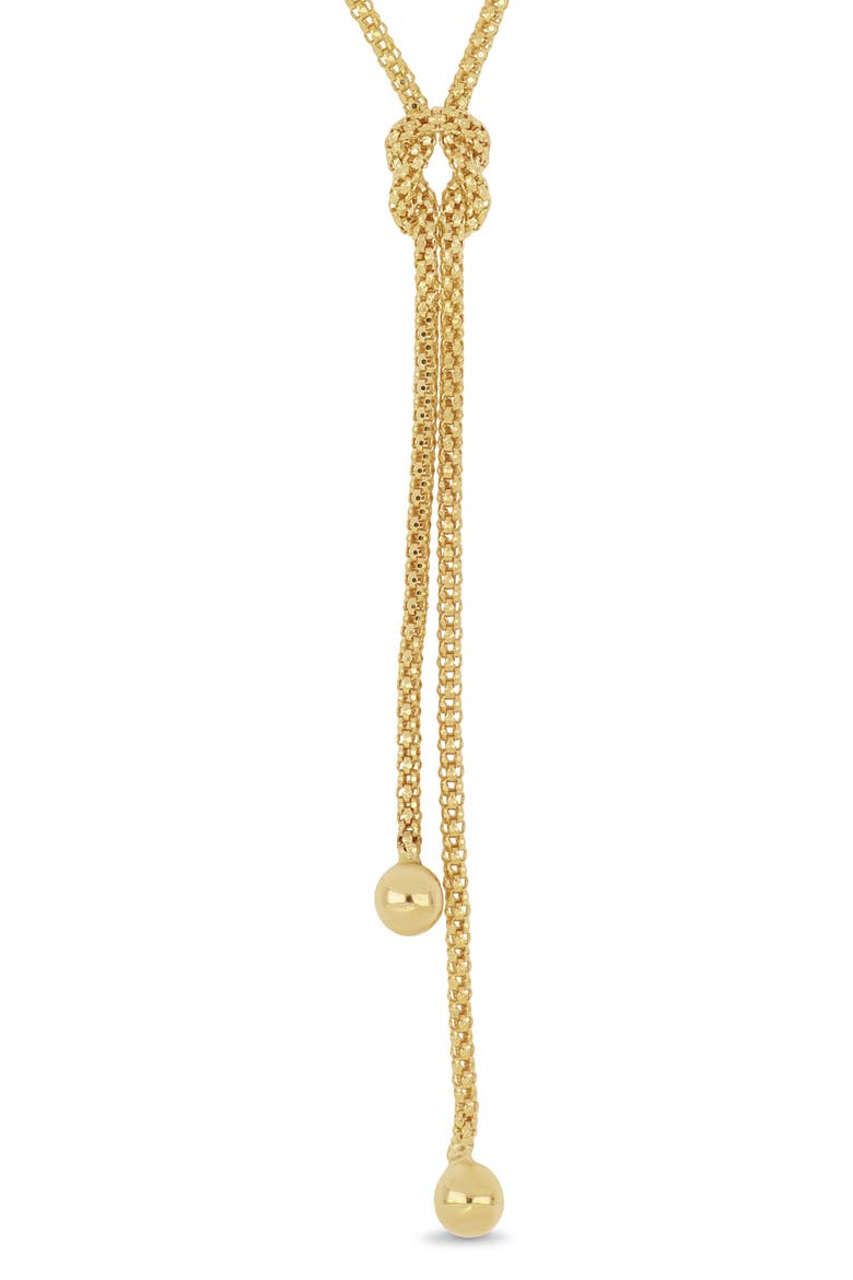 14k Gold Lariat Chain Necklace, Alternate, color, 14KY