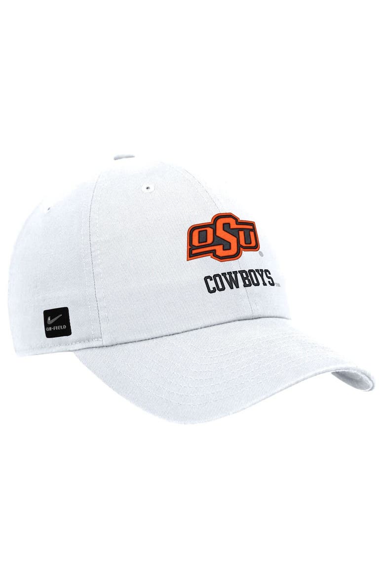 Men's Nike White Oklahoma State Cowboys 2025 On-Field Club Adjustable Hat, Main, color, White