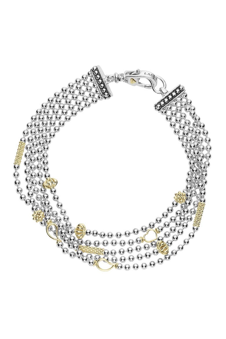 'Caviar Icon' Multistrand Bracelet, Alternate, color, SILVER/GOLD