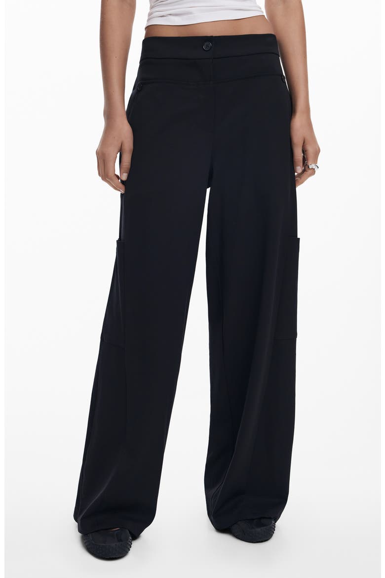 Wide Leg Pants, Main, color, BLACK