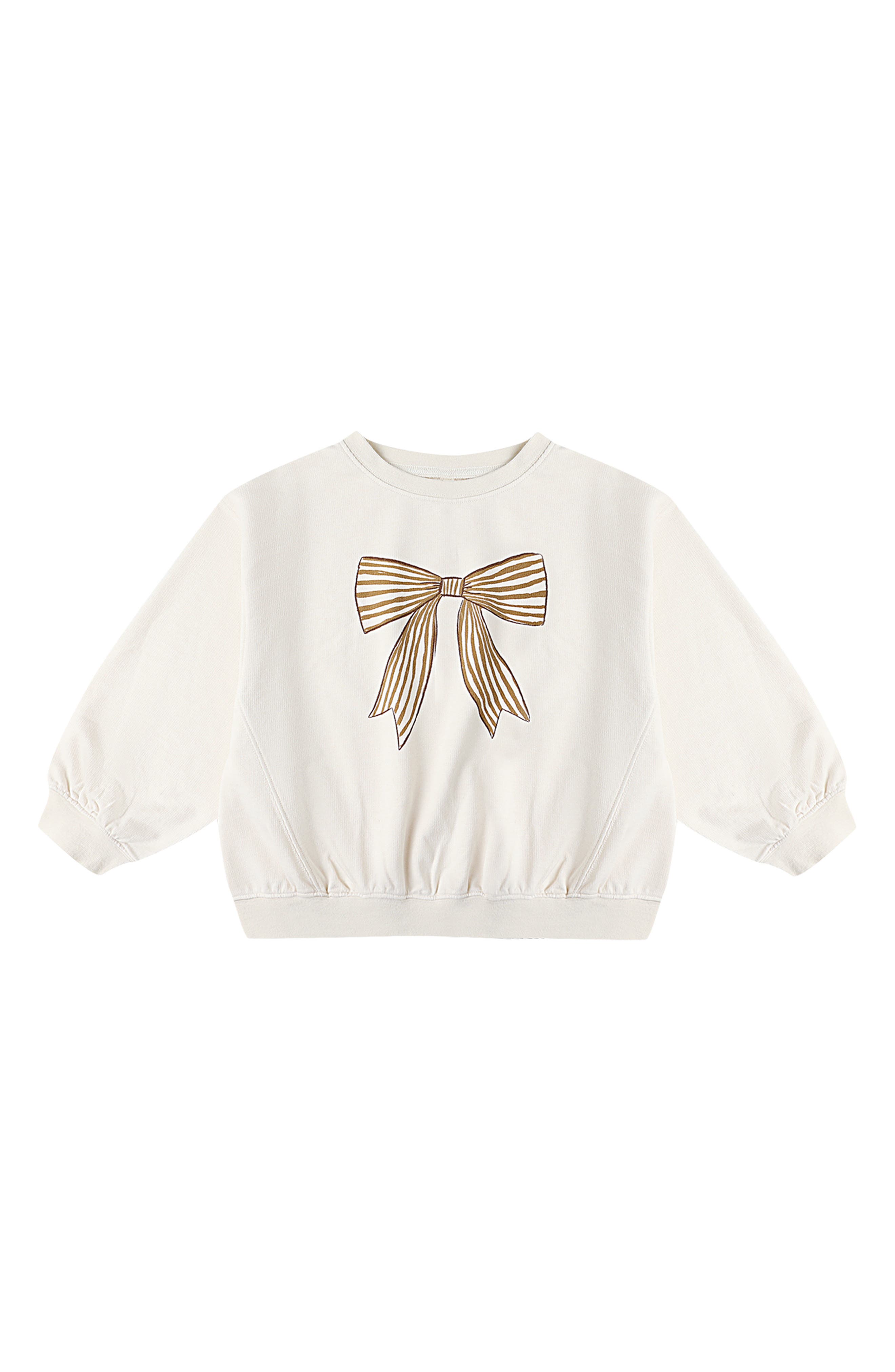 Bow Oversize Cotton Blend Graphic Sweatshirt