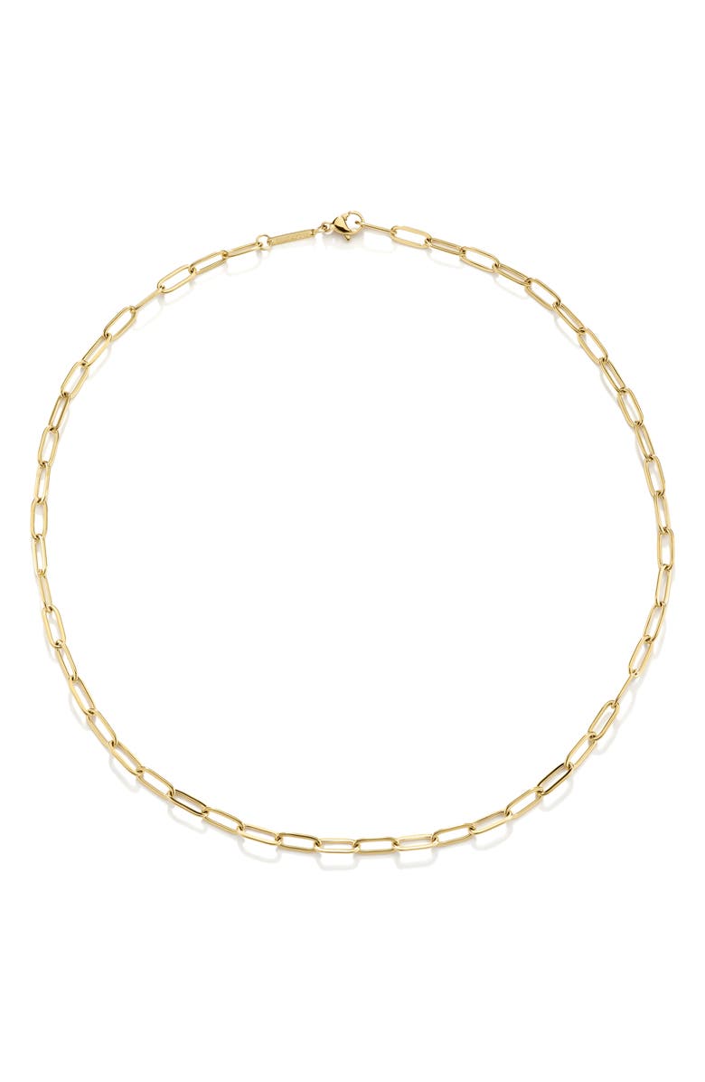 D.LOUISE Paperclip Necklace, Main, color, Gold