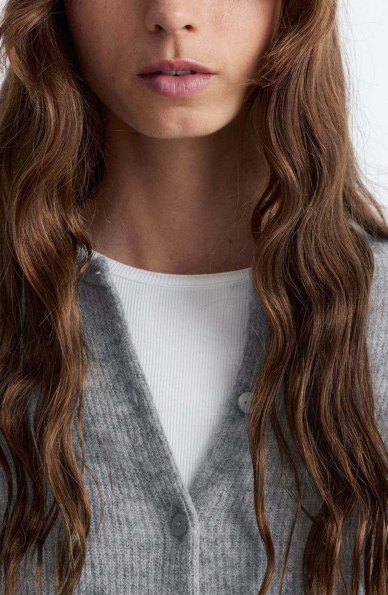 & Other Stories Alpaca & Wool Blend Cardigan, Alternate, color, Grey Medium Dusty