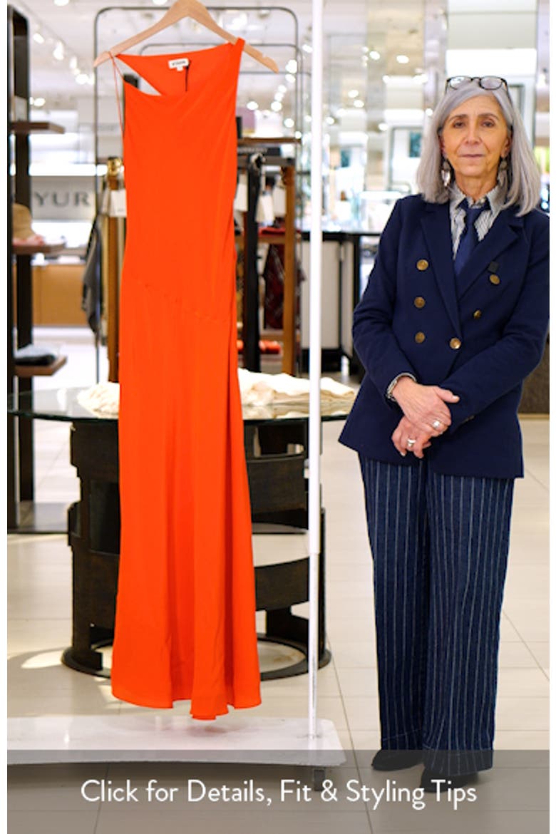 Toluca Asymmetric Neck Silk Gown video