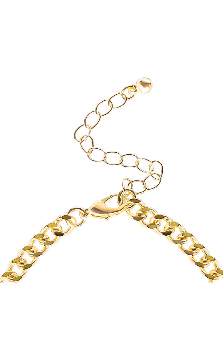 Jessica Simpson Gold-Tone Butterfly Crystal Chain Bracelet, Alternate, color, Gold