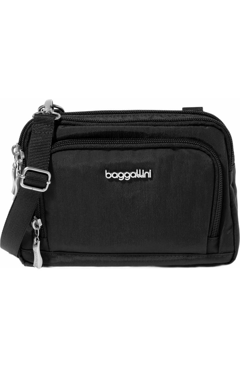 BAGGALLINI Trifecta RFID Wallet Crossbody Bag, Main, color, Black