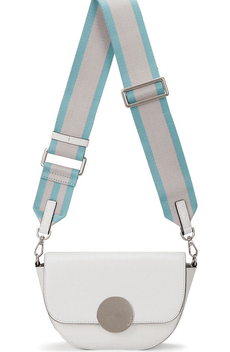 Oryany Lottie Croc Embossed Crossbody Bag, Alternate, color, Off White