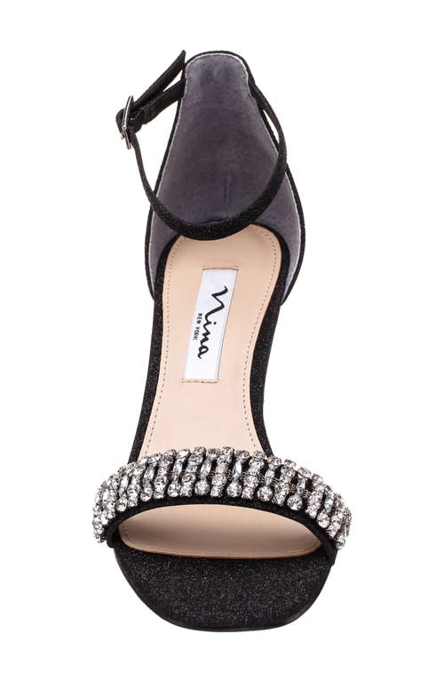 Nina Britany Ankle Strap Sandal In Black Fantasy Net