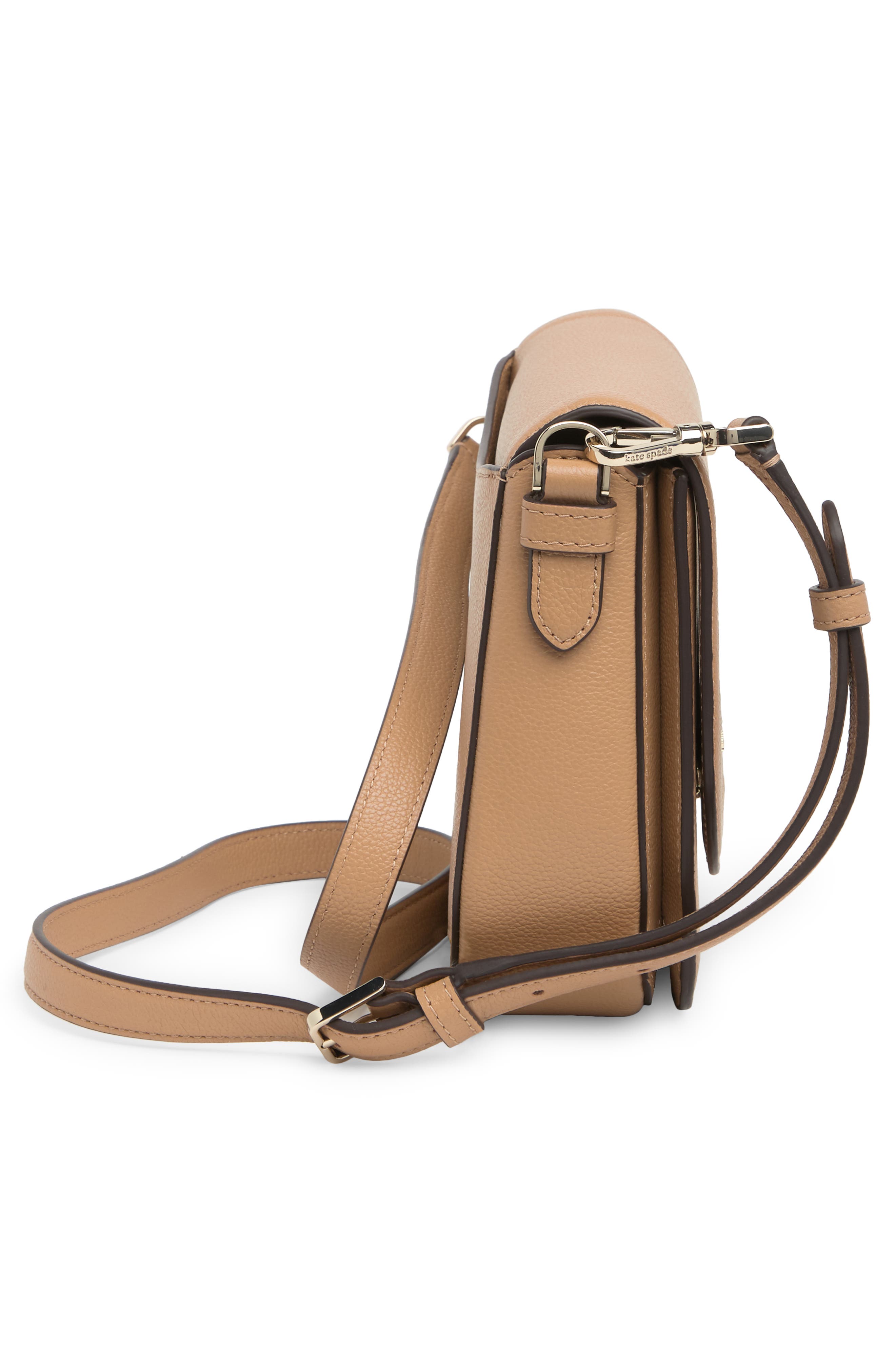 blake leather saddle bag, Alternate, color, LIGHT FAWN