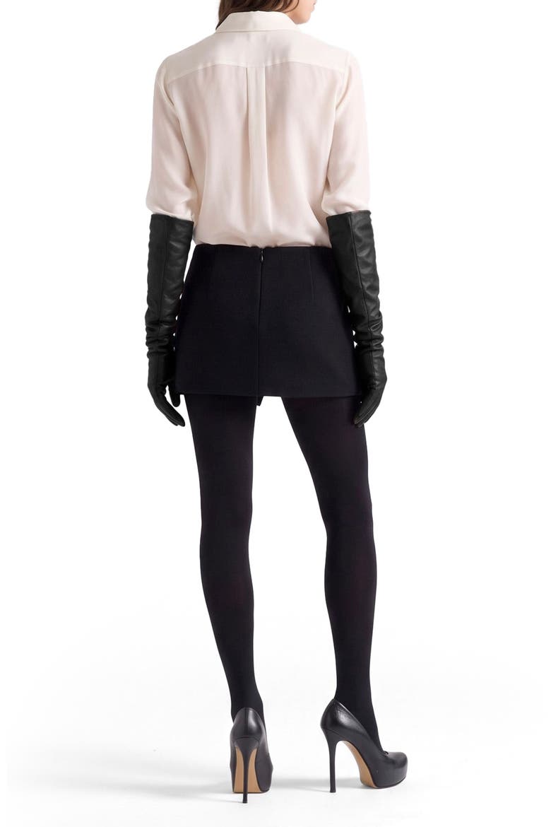 Bow Wool Blend Miniskirt, Alternate, color, WOOL BLEND BLACK