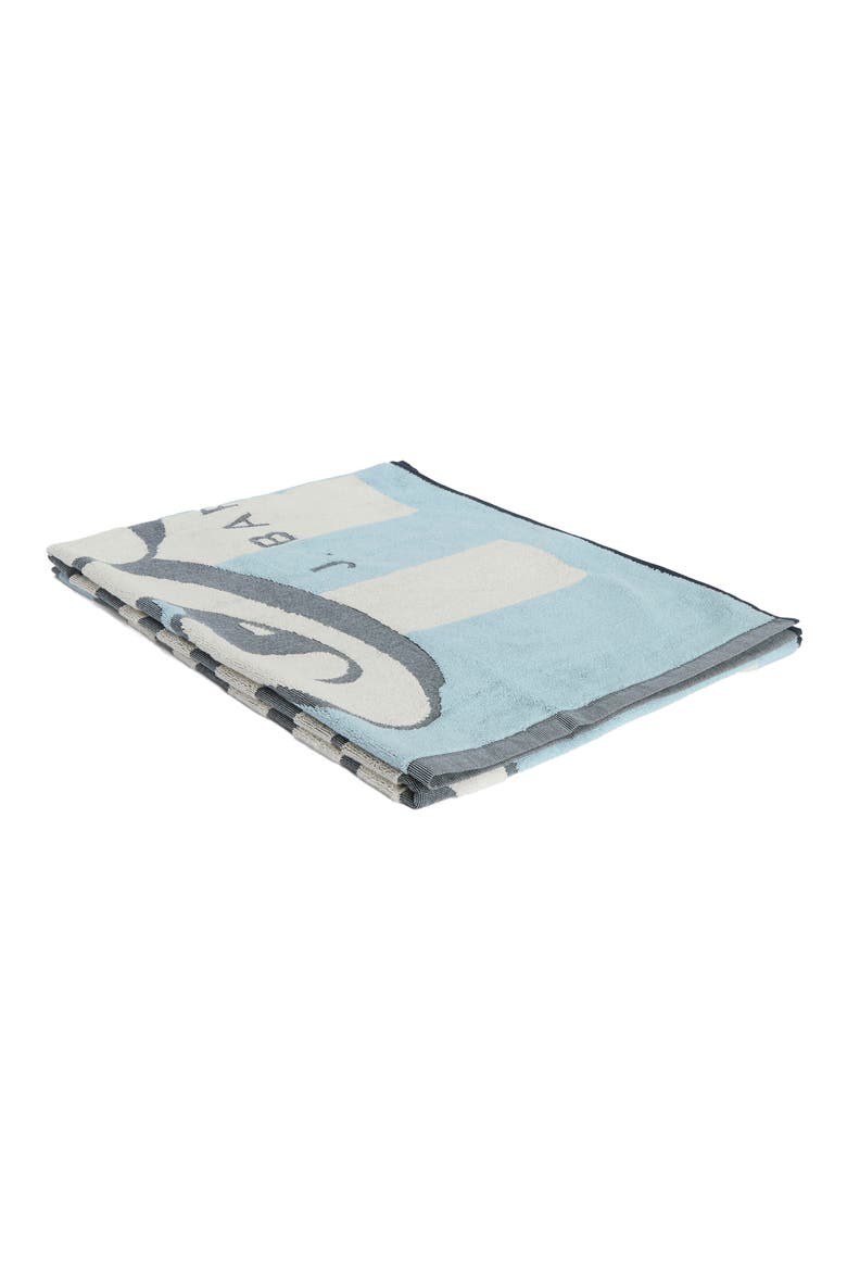 Archive Beach Towel, Alternate, color, SURF BLUE LOGO