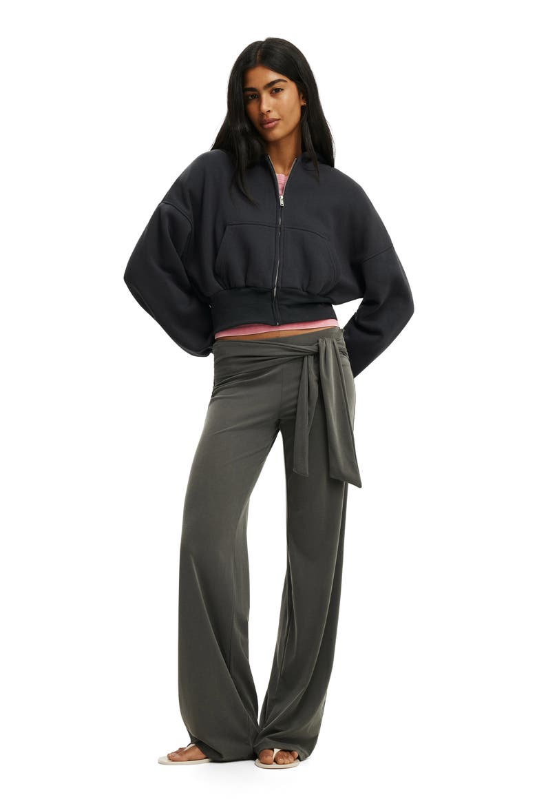 Women's Oversized Zip Through Hoodie, Alternate, color, Shadowstone