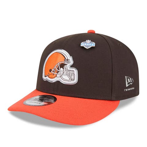 Men's New Era  Brown/Orange Cleveland Browns 2026 NFL Draft On Stage Pre-Curved 9FIFTY Snapback Hat