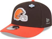 New Era Men's New Era Brown/Orange Cleveland Browns 2026 NFL Draft On Stage Pre-Curved 9FIFTY Snapback Hat