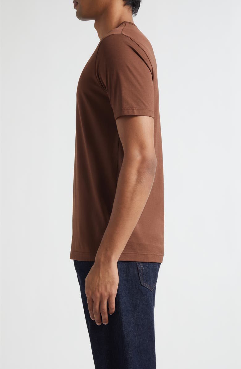 Sunspel Cotton Crewneck T-Shirt, Alternate, color, Conker Brown