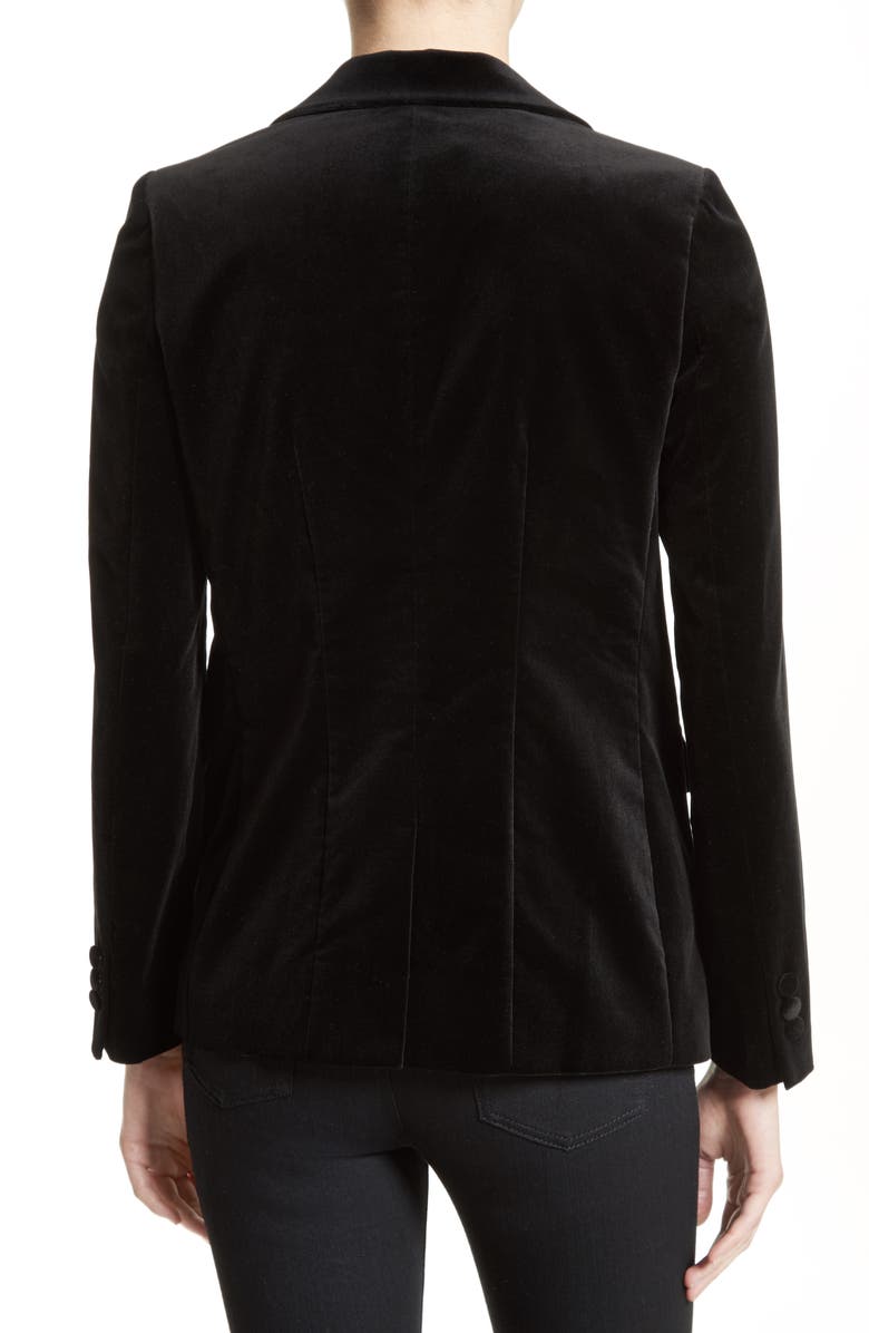 FRAME Stretch Velvet Blazer, Alternate, color,
