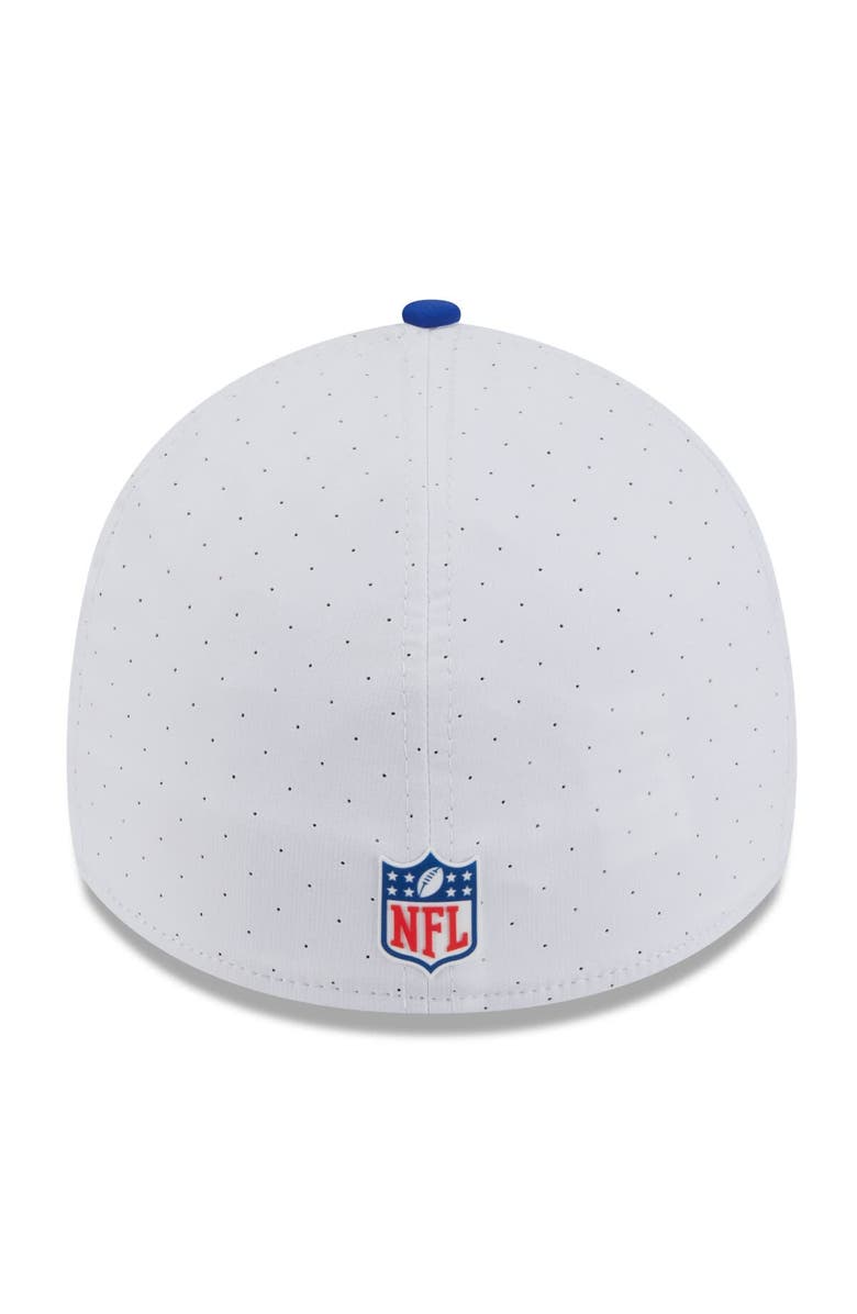 New Era Men's New Era White/Royal New England Patriots 2025 NFL Training Camp Throwback Logo 39THIRTY Flex Hat, Alternate, color, White