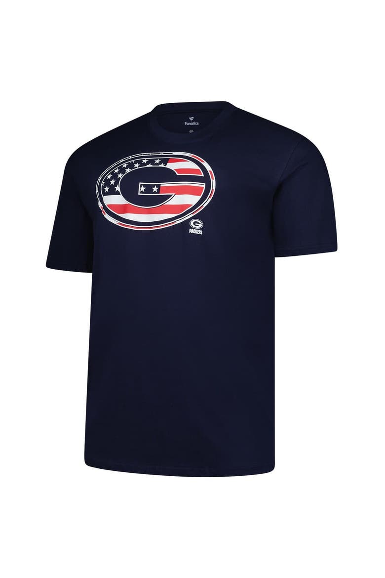 Men's Fanatics  Navy Green Bay Packers Big & Tall Americana T-Shirt, Alternate, color, Navy