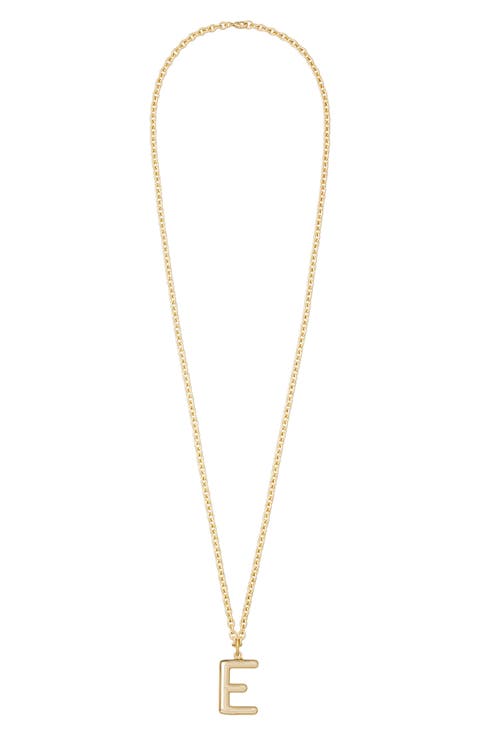 The Big Puffy Initial Pendant Necklace