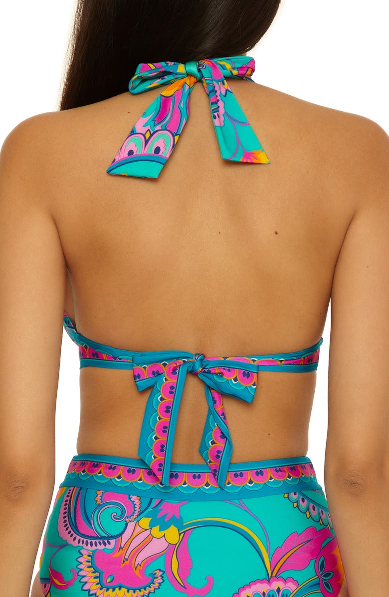 Trina Turk Mykonos Banded Halter Bikini Top, Alternate, color, Multi