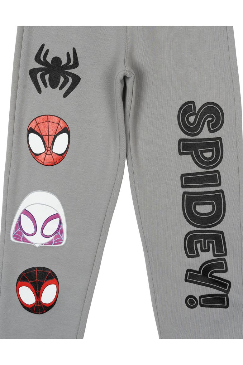 Spidey and His Amazing Friends 2-Piece T-Shirt and Fleece Pants Set, Alternate, color, Cool Gray Red