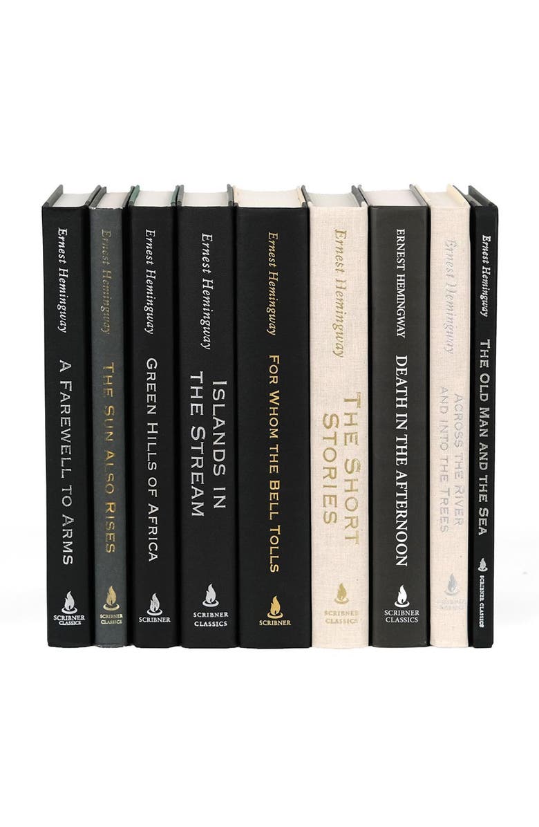 Juniper Books Ernest Hemingway Elephant Book Set, Alternate, color, Grey