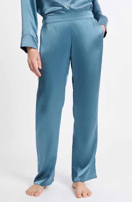 Pearly Silk Straight Leg Pajama Pants