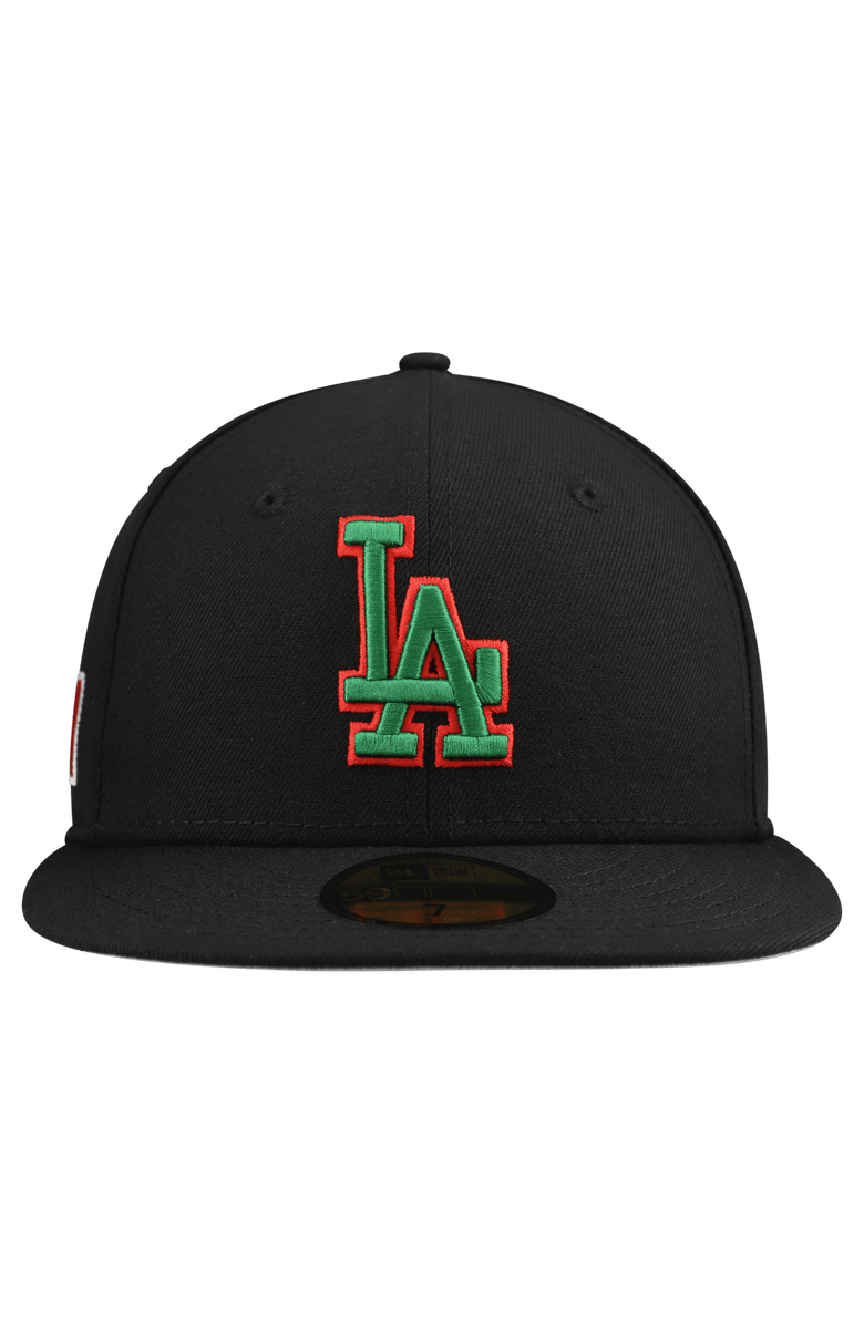 New Era Men's New Era Black Los Angeles Dodgers Mexico 59FIFTY Fitted Hat, Alternate, color, Black