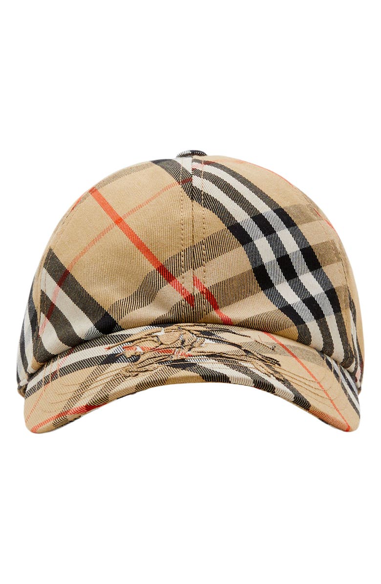 Burberry EKD Check Baseball Cap, Alternate, color, Sand