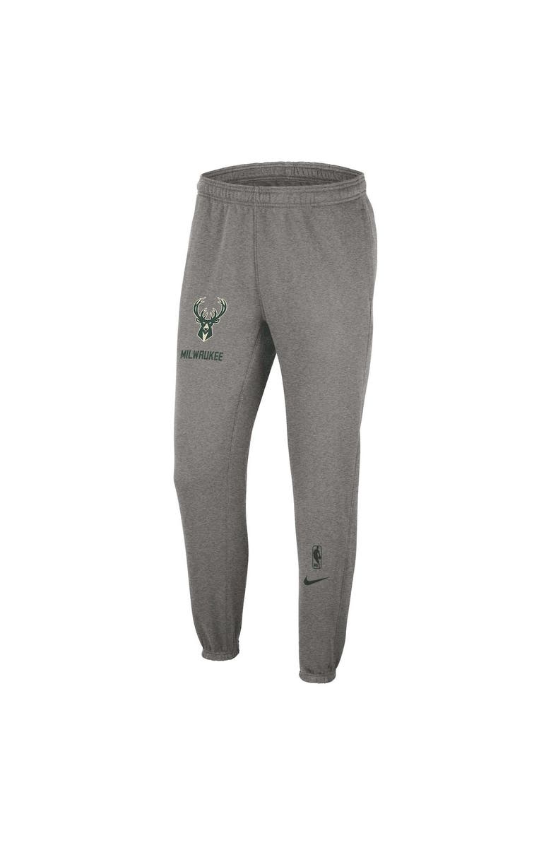 Nike Men's Nike Heather Charcoal Milwaukee Bucks 2022/23 City Edition Courtside Brushed Fleece Sweatpants, Alternate, color,