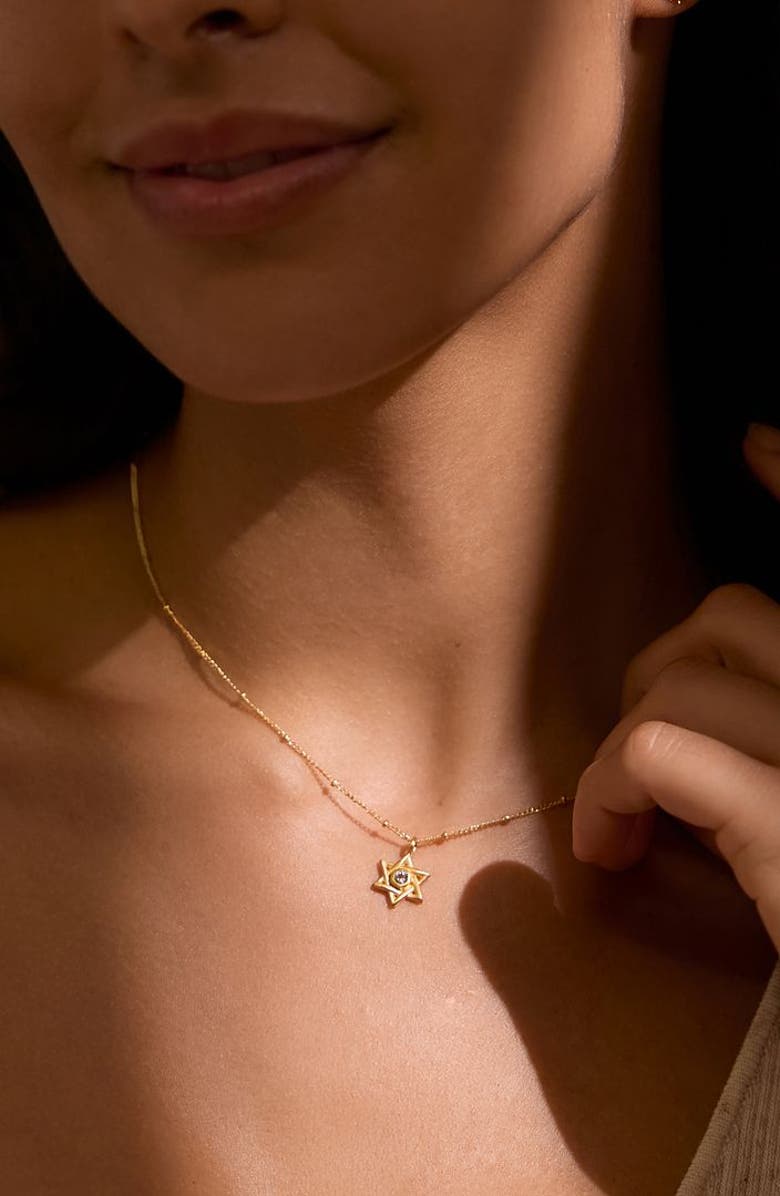 Satya Jewelry Guiding Faith Star of David Necklace, Alternate, color, Gold
