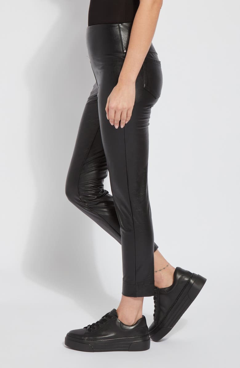Lysse Katherine Faux Leather Toothpick Leggings, Alternate, color, Black