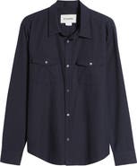 FRAME Cotton & Merino Wool Button-Up Shirt
