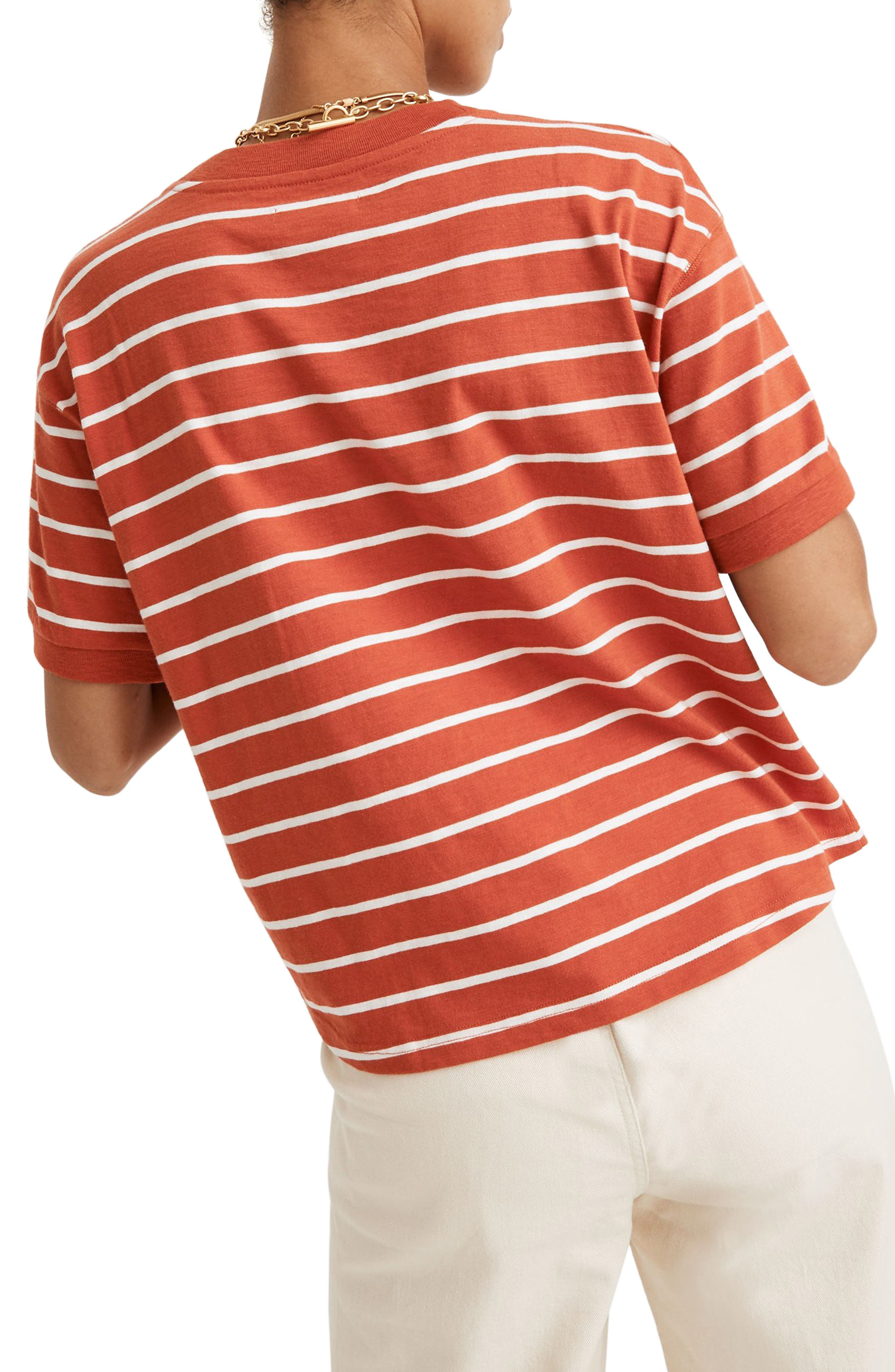 Madewell Everyday Chaffe Stripe Crop Tee (Women) | Nordstromrack