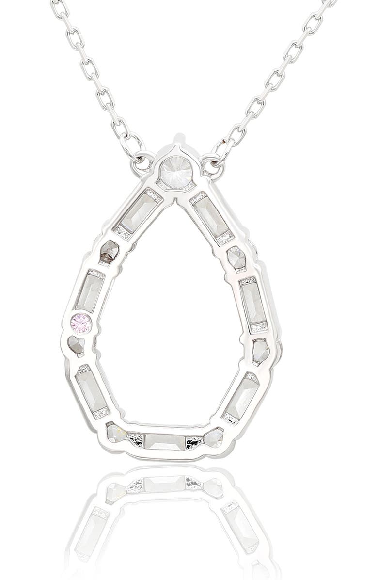 SUZY LEVIAN Sterling Silver Cubic Zirconia Teardrop Pendant Necklace, Alternate, color, 