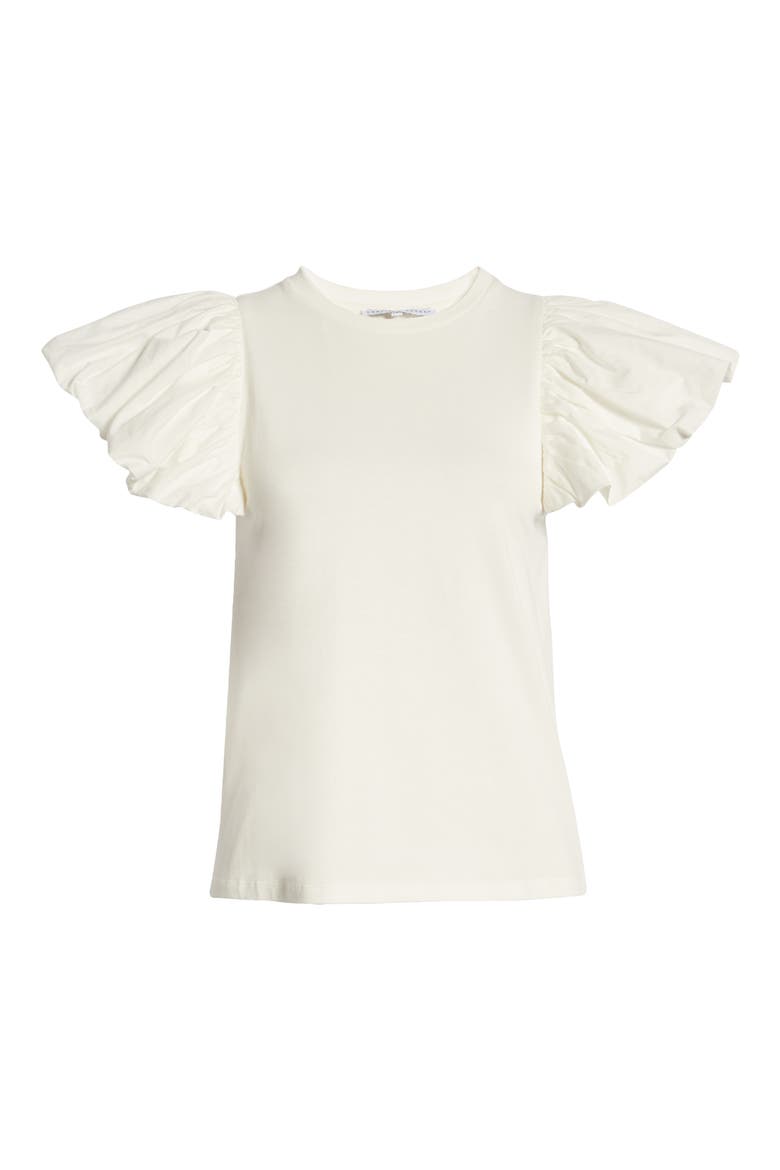 Balloon Sleeve Top, Alternate, color, WHITE