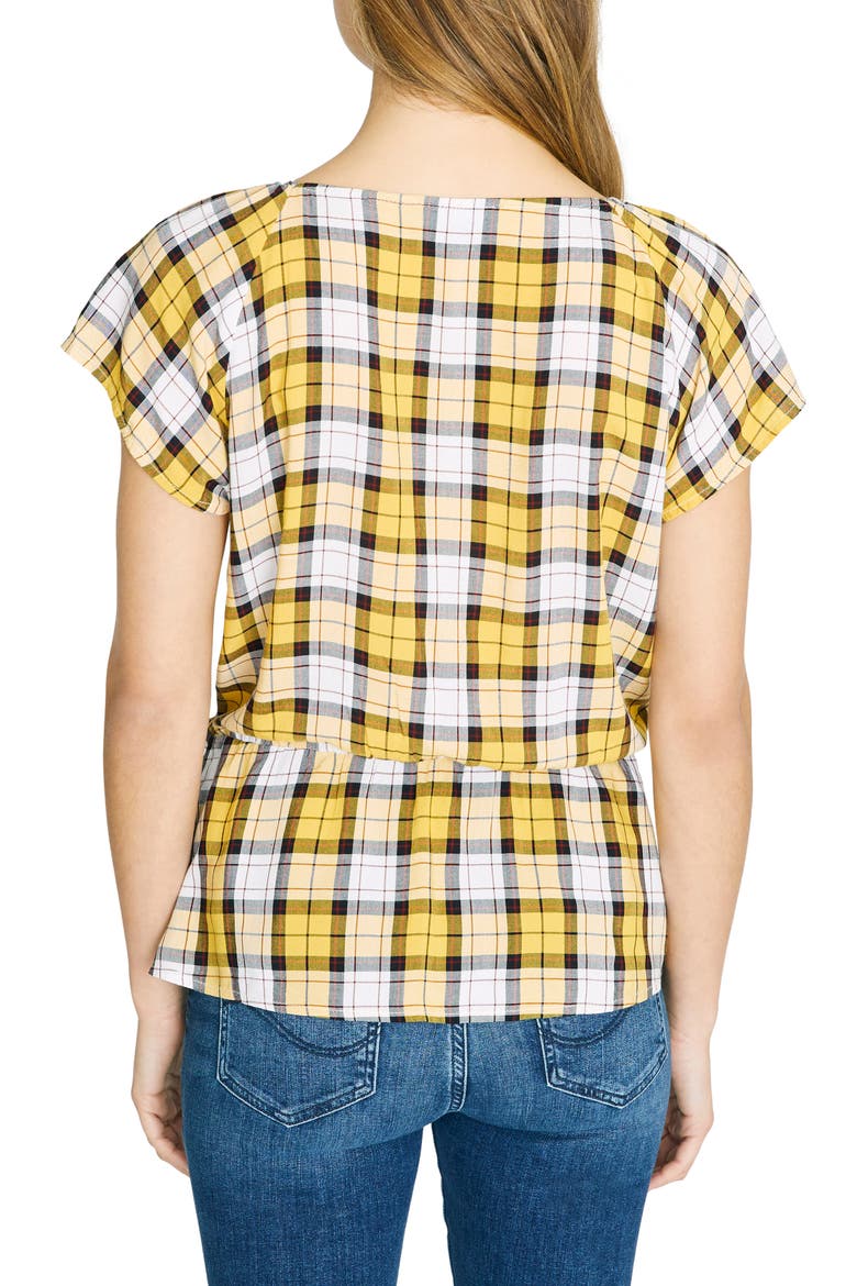 Sunstone Plaid Faux Wrap Blouse, Alternate, color, NEW MOD PLAID
